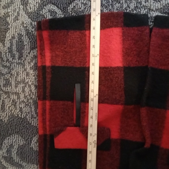 Pendleton Red and Black Pea Coat Buffalo Plaid Paul Buyan Womens S/p - Picture 13 of 14